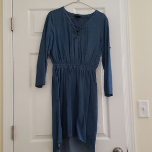 High low jean dress